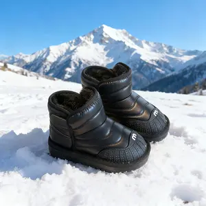 Boys & Girls High Quality Winter Snow Boots with Warm Anti-Slip Sole & Upper Heavy-Duty Mid-Calf for Ice Snow Slush Easy On/Off for Outdoor Shoes