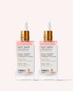 2-Pack Soft Serve After Shave Oil - Healing After Shave Treatment Strawberry & Vanilla Scent