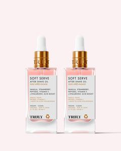 2-Pack Soft Serve After Shave Oil - Healing After Shave Treatment Strawberry & Vanilla Scent