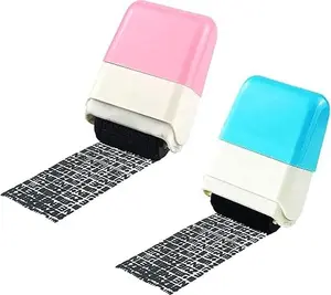 Viral 2Pcs Identity Protection Roller Stamps | Wide Rolling Security Stamp for Privacy & ID Blockout | Address Blocker | Pink & Blue Intelligent Voice-Activated Metal Lighter