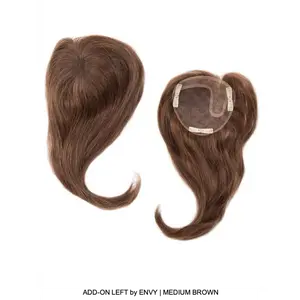Add-On Left Part Human Hair / HF Synthetic Blend Topper