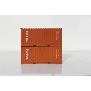 Jacksonville Terminal Company 205349 TRITON 20' Std. height containers with Magnetic system, Corrugated-side. JTC-205349, N Scale