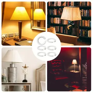6pcs  E27 to E14 Lamp Holder Adapters, Screw Reduction Washers Kit, Easy Install Fixture Adapter, Furniture Light Converter