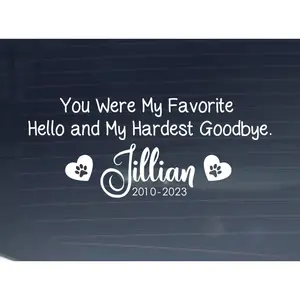 Pet Memorial Car Decal Sticker