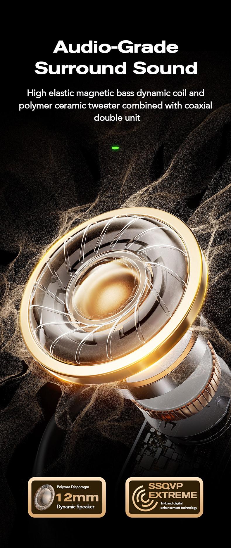 HTC NE25 Translation Earbuds, Real-time Translation, Open Wireless Bluetooth Headphones, Supports 134 Languages ​​with App, Vibrant Color Touchscreen, OWS Technology, Integrated Microphone, High-Quality Sound, Compatible with iOS and Android