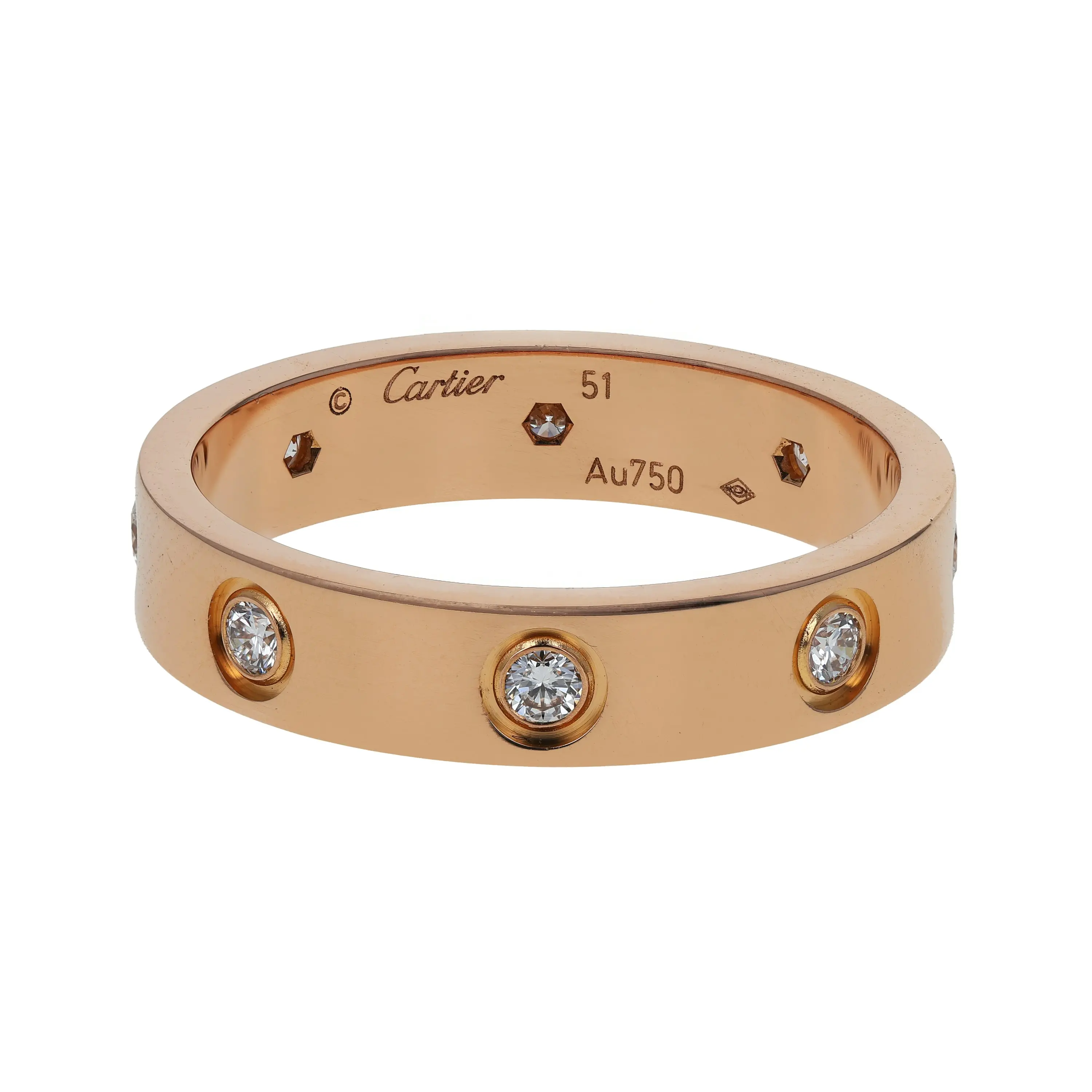 Pre-owned Cartier Love Ring Size 51