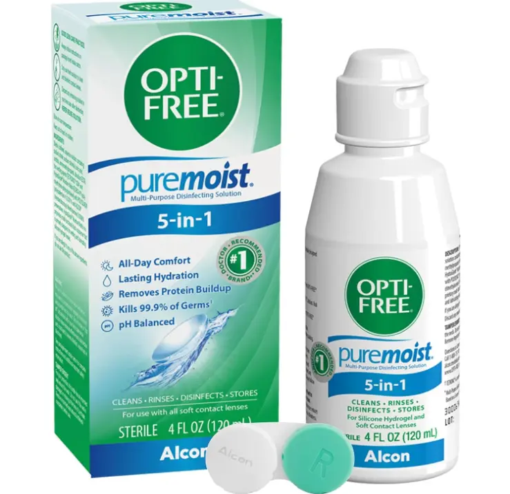 OPTI-FREE Puremoist Multi-Purpose Contact Lens Solution, 4 Fl Oz