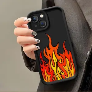 Phone cases: Premium Flame Design Fashion Cool Phone Case for iPhone 17 E Air Pro ProMax iPhone16 15 14 Plus 13 12 Mini 11 X XS XR Full cover Protective Cases