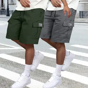 Men’s shorts three-piece set (brown/black/green), lightweight fabric, runs small—recommended to choose one size up, slanted pockets, versatile casual everyday wear, suitable for beach vacations,summervibes