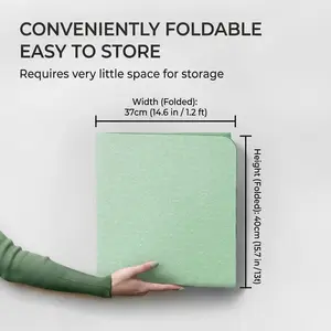 Foldable Yoga Mat Extra Wide 80CM, Anti-slip Lightweight Travel Folding Mat, 6MM Multi-Scene Outdoor Student Nap Mat, Ultra Space-Saving Fitness Gym Mat with Portable Drawstring Bag