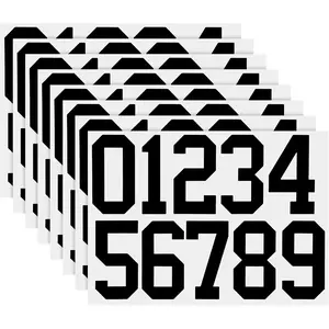 8 Sheets Mailbox Numbers Stickers 4 Inch Black Waterproof Vinyl Number Stickers Self Adhesive 0-9 Vinyl Decals for Car/Home/Residence