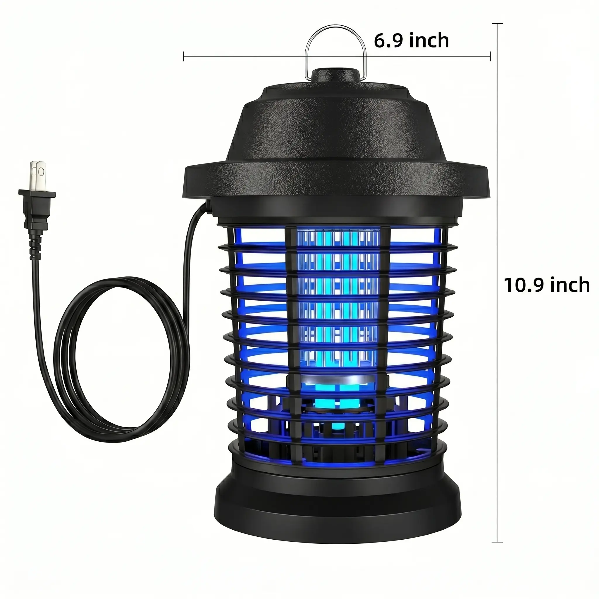 UV Light Lantern Bug Zapper Electric Mosquito Killer, 1000V Chemical-Free Insect Trap, Removable Tray, Fireproof Housing, Hanging Design for Camping, Patio, Indoor/Outdoor Household Use