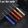 Titanium Alloy Retractable Toothpick Holder, Keychain SIM Card Removal Tool, Three-Stage Adjustable Flosser, Durable & Convenient Design