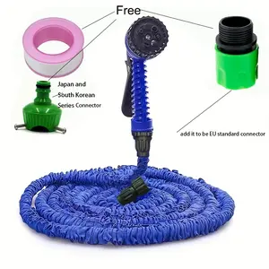 Garden Hose with 7 Sprayer Nozzle, 100ft Flexible Water Hose, Portable Garden Hose, Universal Watering & Irrigation Tool for Outdoor, Yard, Lawn, Car Wash, Expandable Garden Hose
