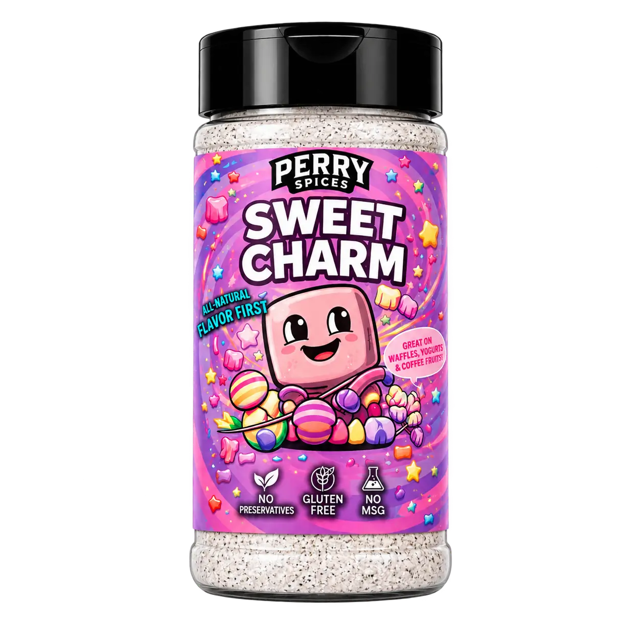 Perry Spices Sweet Charm All-Natural Sweet Seasoning | Pure Vanilla Bean Sugar | 7.8 oz