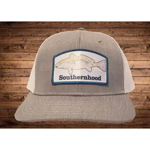 Redfish Map Patch on Heather Gray Snapback Trucker Hat