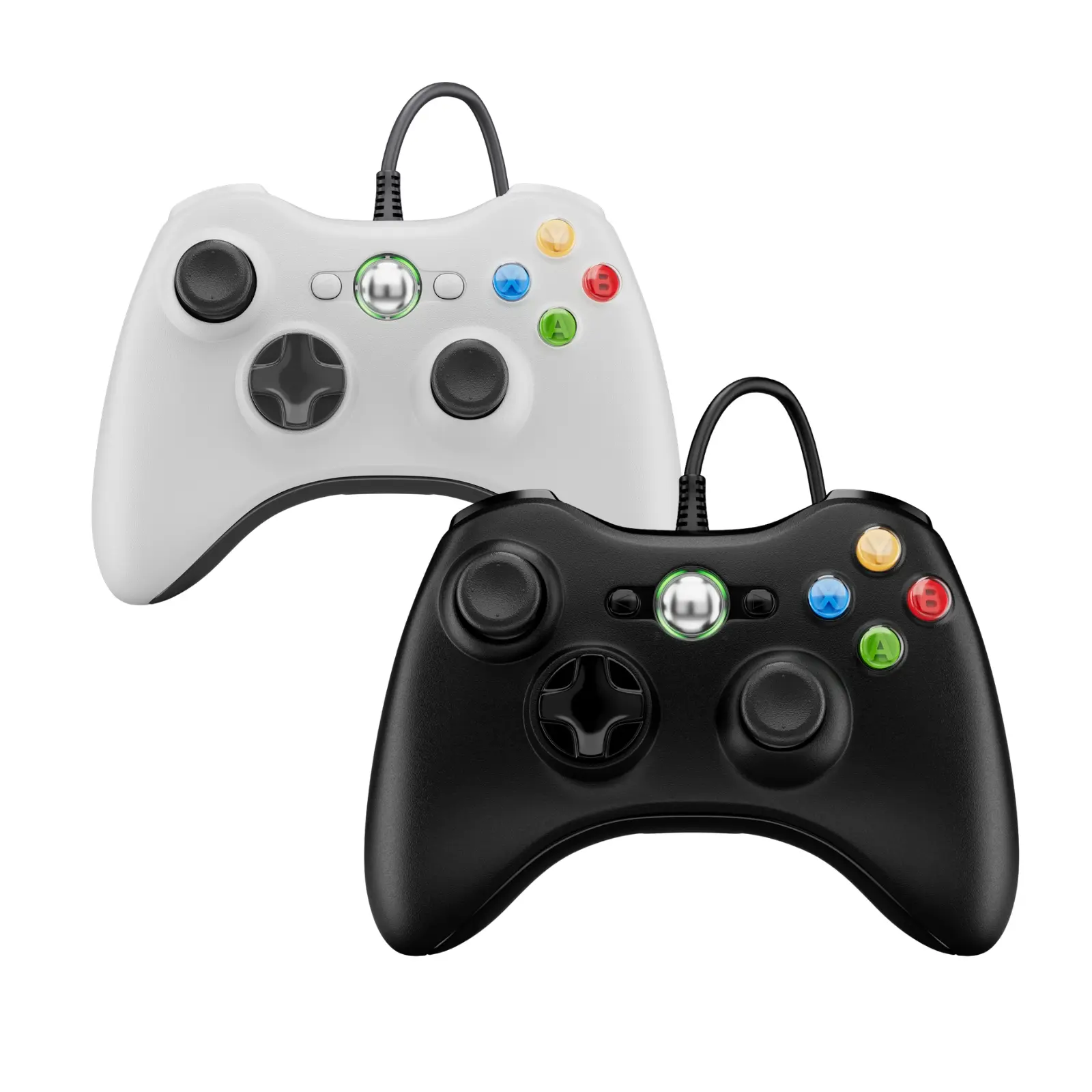 Wired Xbox360 Game Controller for Xbox 360/PC Windows, Ergonomic Upgraded Joystick, Enhanced Chip, Double Vibration, Plus and Play, Stable Connection, Gaming Console Accessory