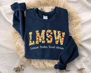 LMSW Spooky Short Sleeve T-SHIRT / Sweatshirt , Licensed Social Worker , Therapist Fall , Halloween LMSW , Licensed Social Unisex Womenswear