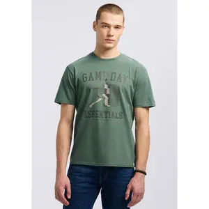 Titus Men's Graphic T-Shirt with Game Day Essentials Print, Dark Forest - BM24710