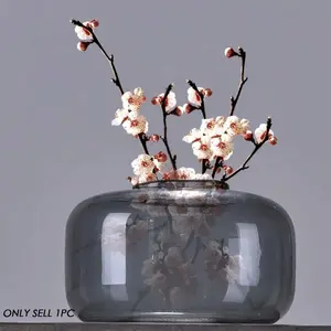 New Trendy Colorful Glass Vase, Aromatherapy Essential Oil Bottle, Desktop Decor, Creative Hydroponic Flower Pot, Home Decoration, Table Centerpiece, Room Arrangement, Ramadan Decor, Bathroom Decor
