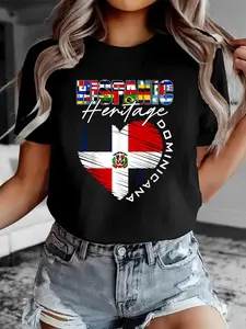 Dominicana Hispanic Heritage Month Dominican Republic Flag T-Shirt
