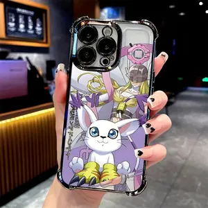 Japanese Anime Digimon Soft Back Cover Case for iPhone 17 Pro Max Air 16 15 14 13 12 11 Pro Max X XR XSMAX 8 17 Plus & Samsung Galaxy S25 Ultra S24 S23 S22 S21 Plus Anti-Shock Transparent Protector Casing
