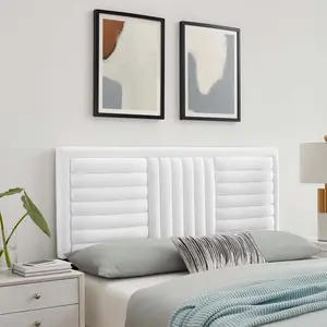 Modway Believe Channel Tufted Performance Velvet King/California King Headboard in White