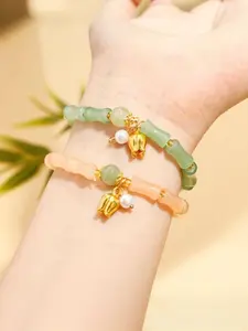 New Chinese-Style "Bamboo Joint" Bracelet  Graceful and Elegant, Symbolizing "Continuous Advancement"  Niche Retro-Style Design  A Bracelet for Attracting Wealth and Good Fortune  The Premier Gift Choice for Women