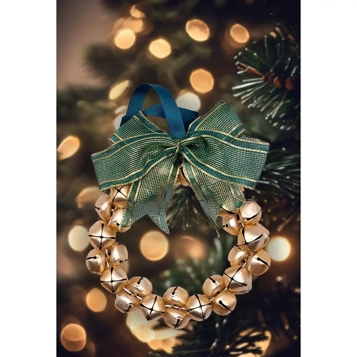 Bronze Beads Wreath Decoration by Wizardi F07M4-1-LD-067 Bronze