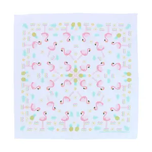 CTM Cotton Flamingo and Pineapple Print Bandana