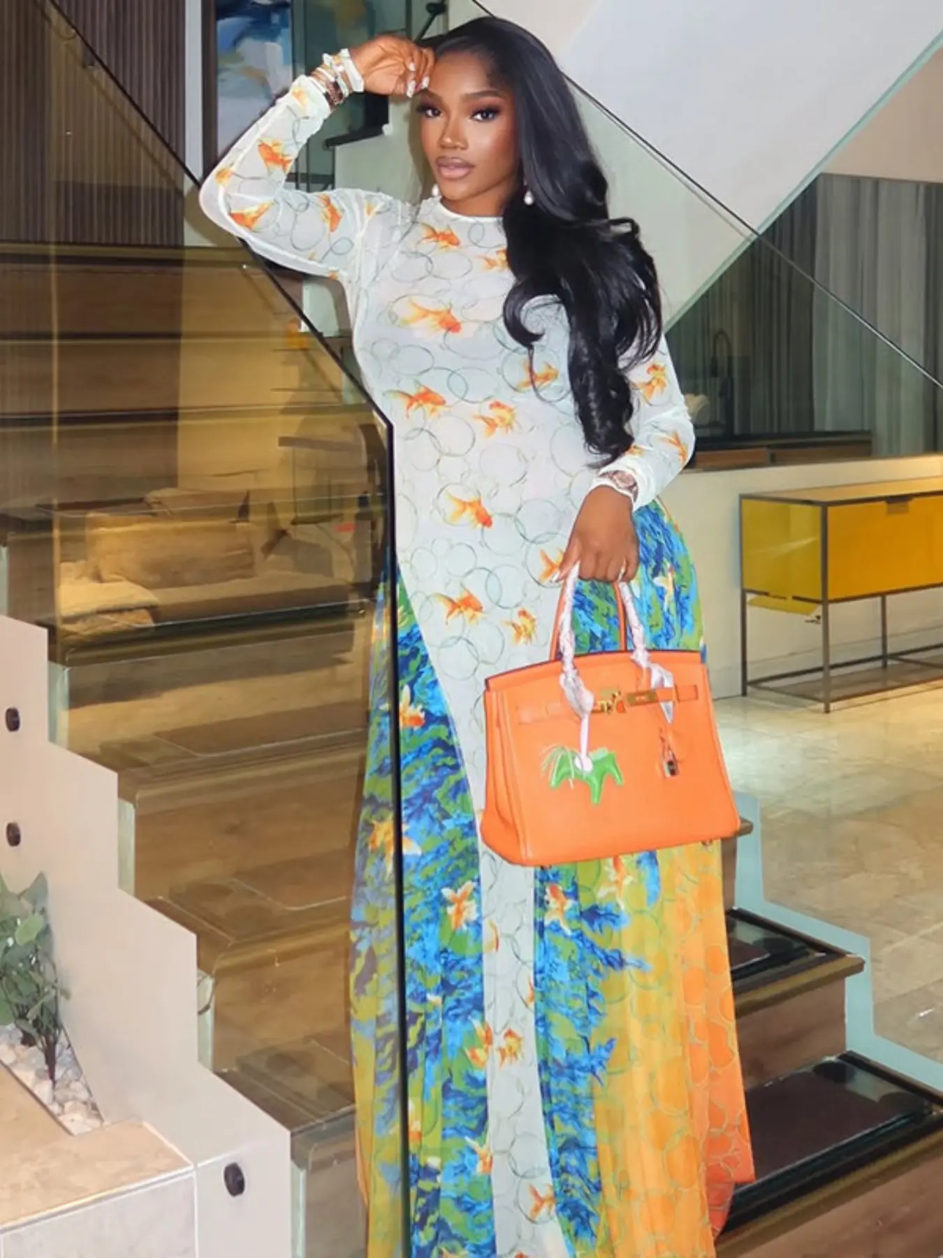 Women's Elegant Patchwork A-Line Dress, Round Neck Long Sleeve Summer Fashion, Tight-Fitting Street Style Women's Clothing, Womenswear - TikTok Shop Women's Elegant Patchwork A-Line Dress, Round Neck Long Sleeve Summer Fashion, Tight-Fitting Street Style Women's Clothing, Womenswear - TikTok Shop