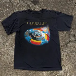 Electric Light Orchestra ELO Anniversary Unisex Black T-shirt Size S-5XL