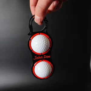 1PC Dual Golf Tee Carabiner Clip Design - 3D Printed Golf Tee Holder, Durable Plastic Ball Retainer & Dispenser - Cool Gadget for Golfers