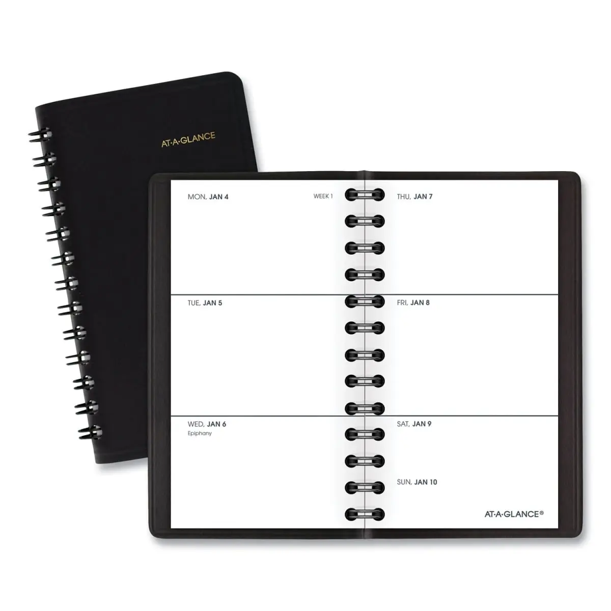 At-A-Glance Products B1250208 Weekly Planner - 4.5 x 2.5 in. - January to December - 2025 - - Black