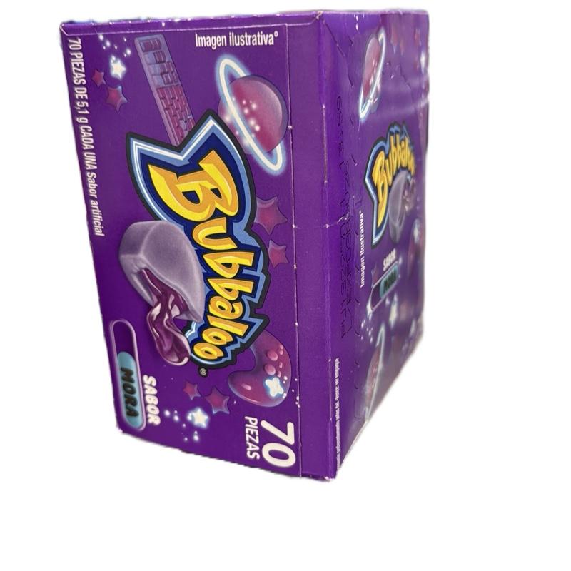 1 Caja de Bubbaloo Sabor a Mora 70 Piezas