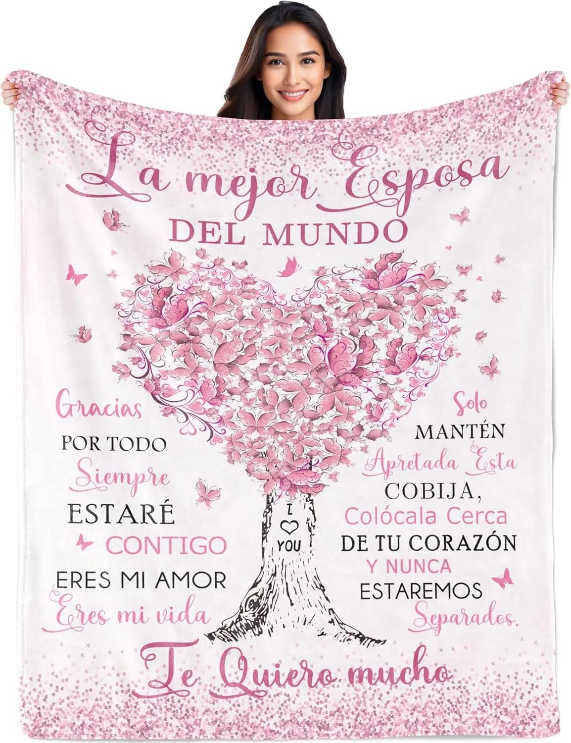 Regalo para Mi Esposa, Gifts for Wife in Spanish, Anniversary Wedding Gifts for Women Blanket 60"x50", Wife Birthday Gift Idea, Wife gift, Regalos de Cumpleaños/Aniversario/Valentín para Esposa