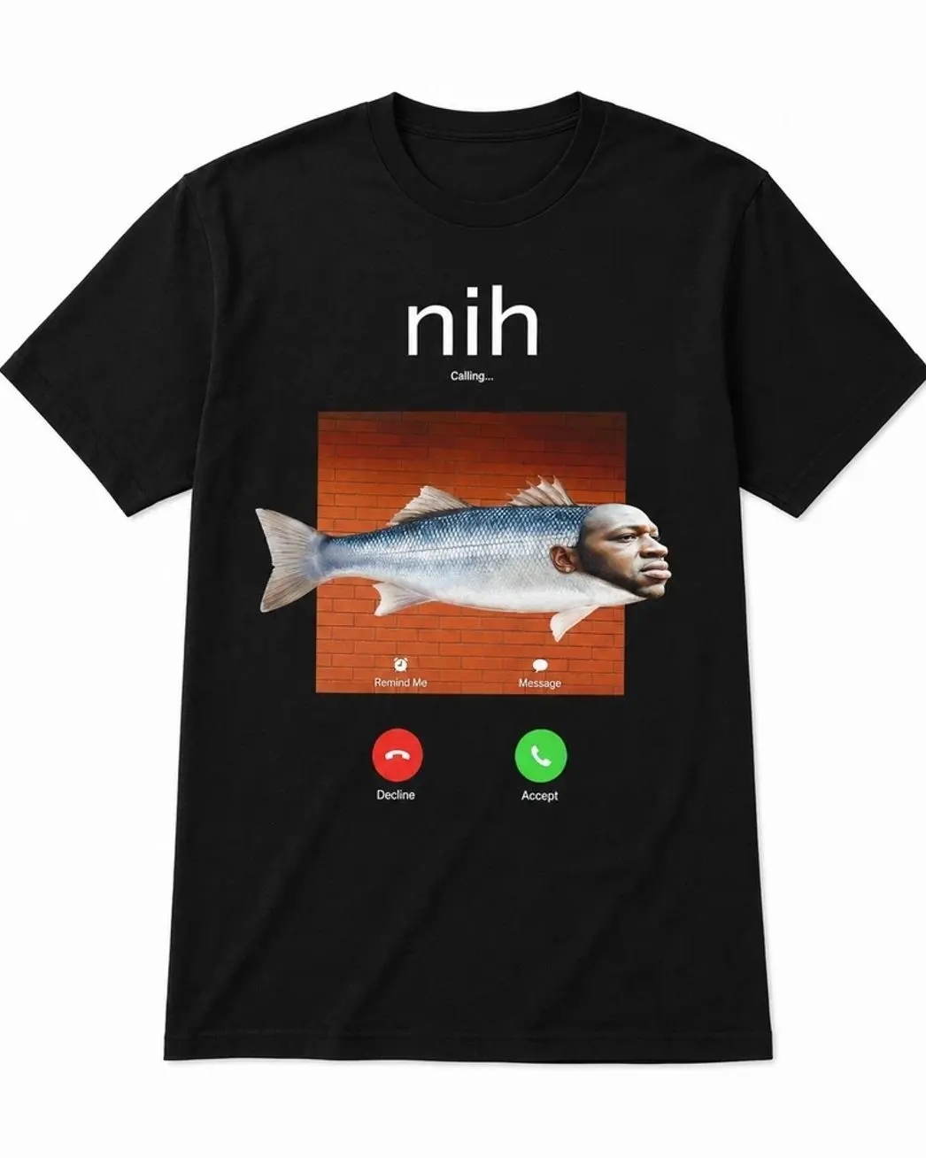 Nih Calling Fish George Floyd Meme surreal shirt B45