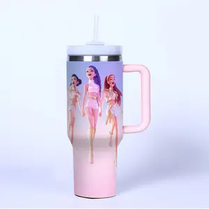 2026 New K-Pop Demon-Hunting Girl Group "Huntrix" 40oz Tumbler (Rumi, Mira, Zoey)