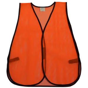 Safety Vest Orange Mesh No Reflective Tapes, Universal