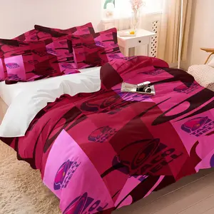 2/3 Pieces of Taco Bell themed Bedding, Soft and Delicate Polyester Duvet Cover Set, more Trendy, Abstract Brand Logo Style, more Visual Impact, all Seasons!