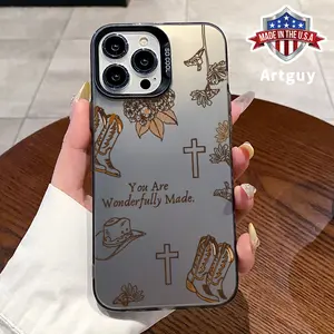 Phone Case for iPhone 16 15 Pro Max 14 Plus 16E 13 12 11 X XS XR Western Religion Pattern Anti-Scratch Military-Grade Drop Protection Slim Cover