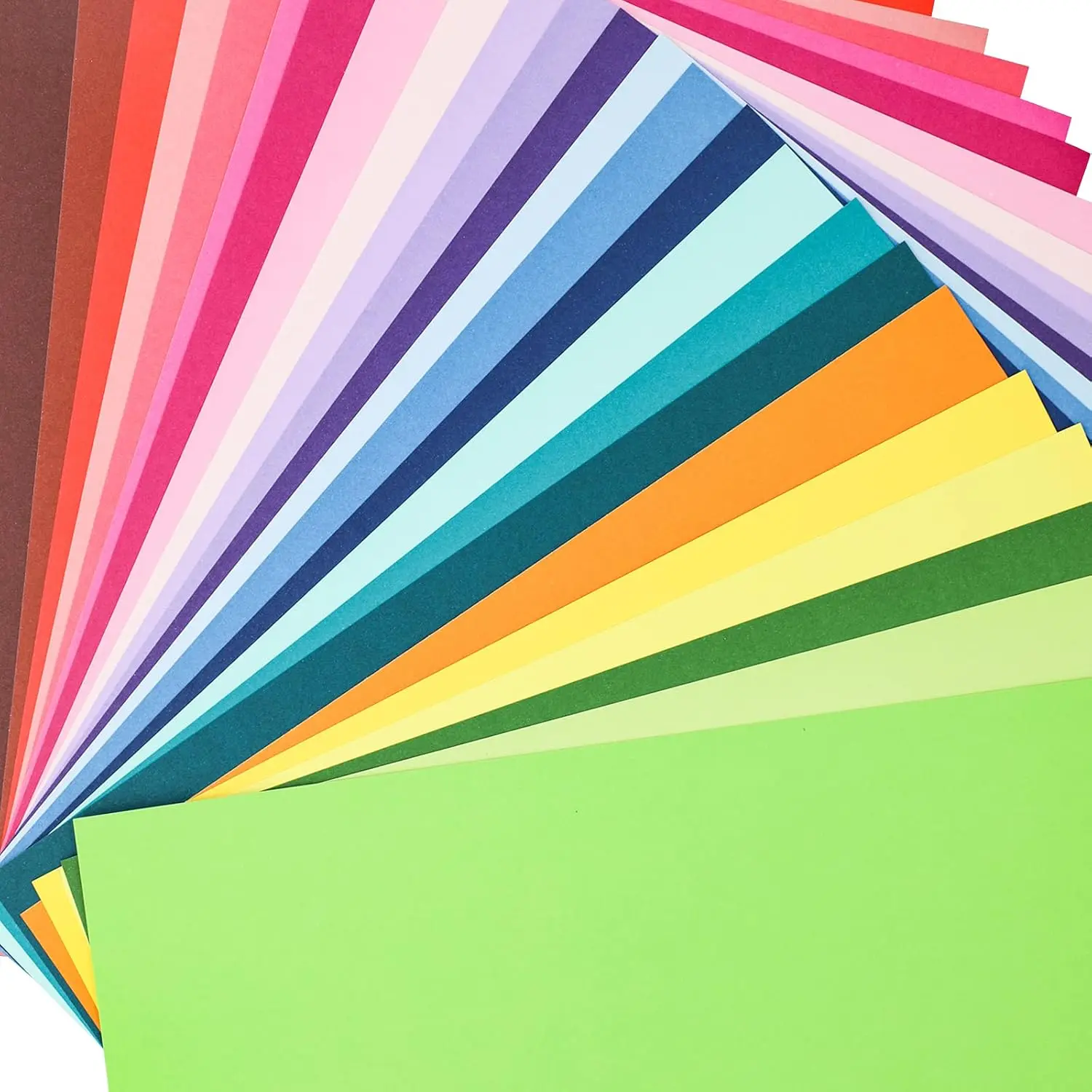 96 Sheets Spectrum Colored Paper Assorted Color 120-250 GSM Corlorful Cardstock Paper for DIY Crafts Scrapbooking Background Layers,  Craft (96)