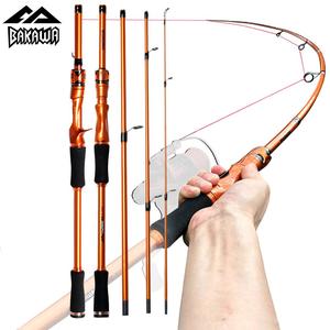 4 sections fishing rod, 1 count  durable material ultra-light travel lure pole, eva handle baitcasting fishing rod, sports & outdoor fishing accessories