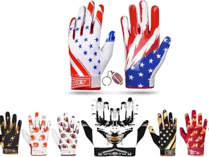 LYRX Kids Football Receiver Gloves - Designed for Kids with Sticky Wide Performance, Stretch Fit, Available in Various Colors and Designs