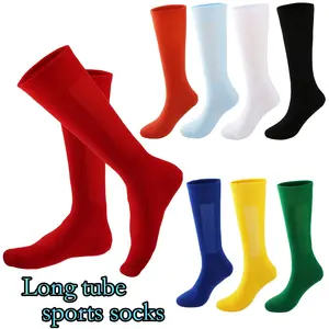1/3 Pairs Kids Knee-High Sports Socks - Breathable Mesh, High Elasticity & Moisture-Wicking, Solid Color Athletic Socks for Basketball, Football, School - Durable Polyester Boys & Girls Socks