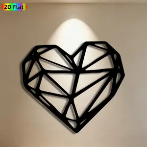 1pc Heart-Shaped Diamond Metal Wall Art, Exquisite Heart-Shaped Diamond Statue Mural, Ideal Gift for Valentine's Day, Wedding Anniversary, Love & Romance Enthusiasts,  Perfect for Bedroom Wall & Garden Fence Decor Aficionados