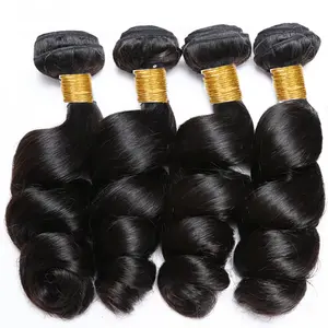 【Hot】JOPEAR 3 4 Bundle Loose Deep Wave Bundles Brazilian Real Human Hair 40 Inch Natural Black Color Raw Remy Human Hair Extensions Bundles #Summer