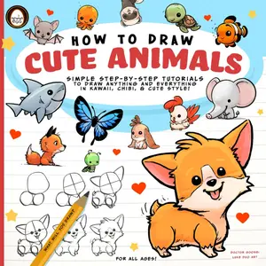 How to Draw Cute Animals : Simple Step-by-Step Tutorials to Draw Anything and Everything in Kawaii, Chibi, and Cute Style (How to Art)