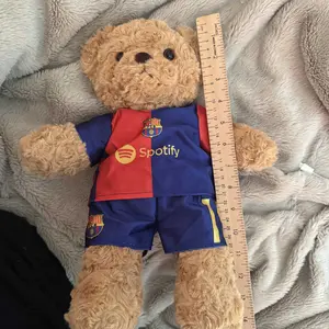35cm UEFA Champions League Football Bear Plush Toy, Cuddly Teddy Bear with Soft Skin-Friendly No-Shedding Fabric, Removable Jersey Teddy Bear Doll, Perfect Gift for Fans