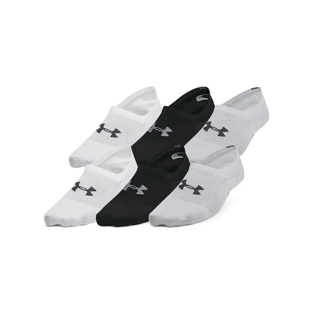 Under Armour Liner Essential Ultra Low Lightweight - 6 Pack (Medium - Women's 6-10 / Men's 7-8.5), Socks For Women, Machine Wash, Athletic Socks, Breathable Sports Socks
